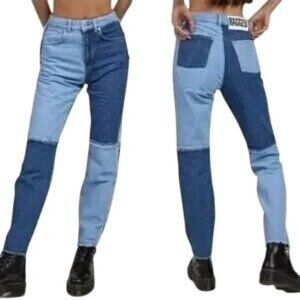 The Ragged Priest Quarter Panel Equilibrium Mom Jeans